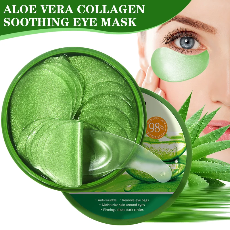 Collagen Eye Patch - 60pcs Aloe Vera Collagen Eye Mask