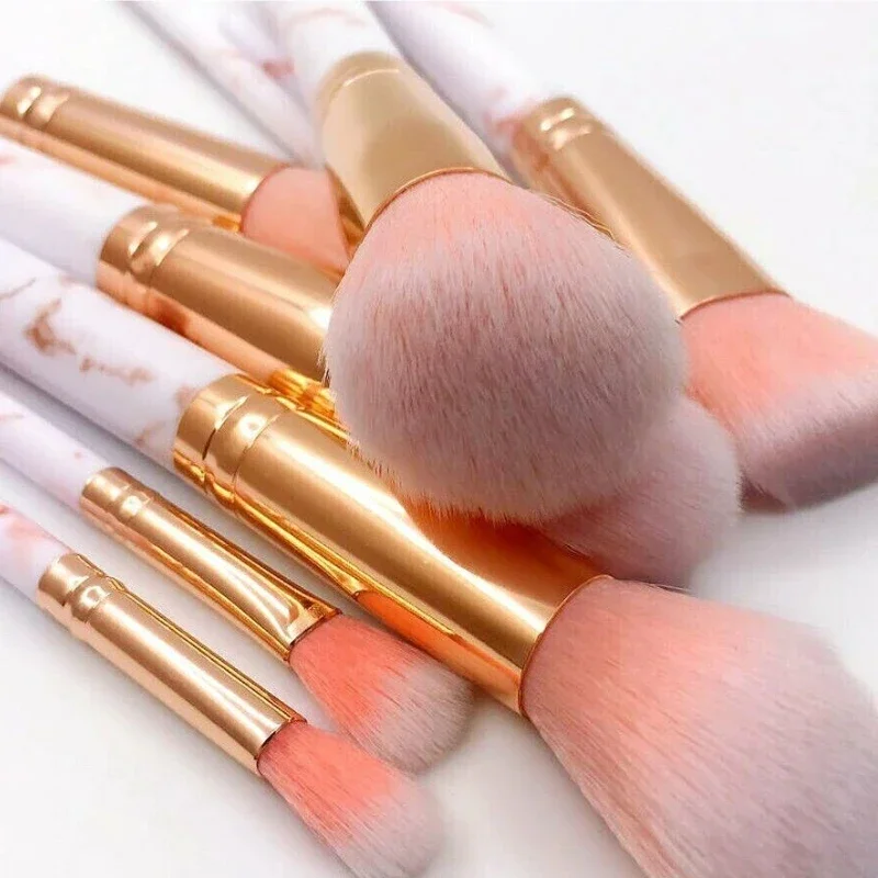 10Pcs Marble Makeup Brushes Fa - Makeup Beauty Ro review and price
