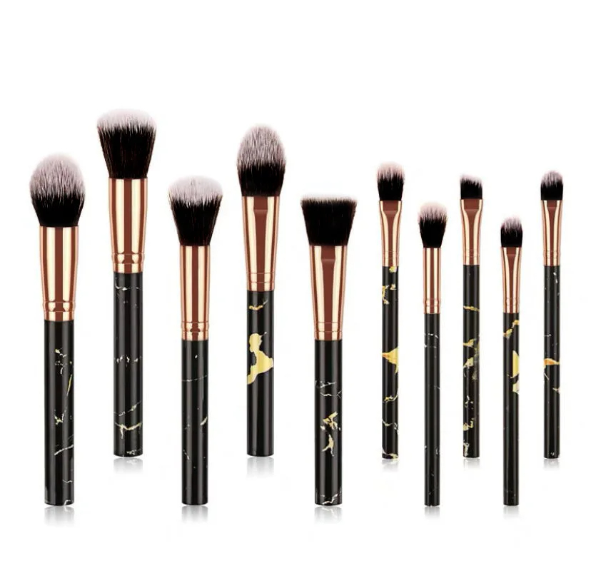 10Pcs Marble Makeup Brushes Fa - Makeup Beauty Ro review and price