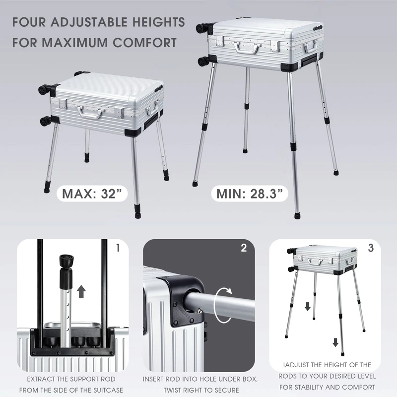 24'' Rolling Makeup Case With  - Beauty Makeup Trolley review and price