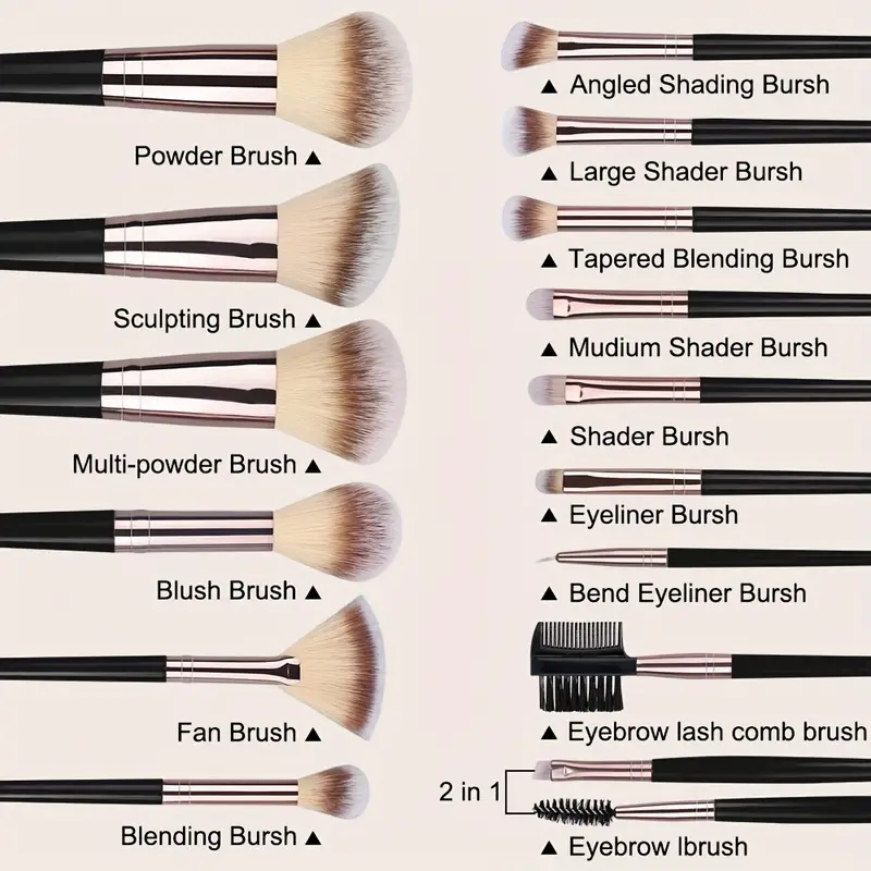 Luxe Makeup Brushes Set Soft F - Beauty Luxe Makeup review and price